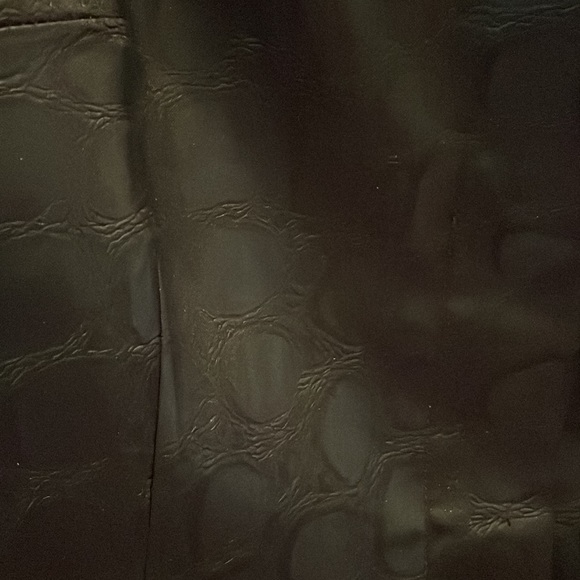 Leather look lightweight jacket with hidden button down front in great shape - Picture 3 of 4